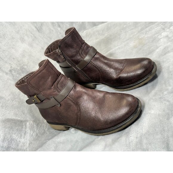 BareTrap womesn shoes 7M brown saint ankle boots with heel - Picture 1 of 16